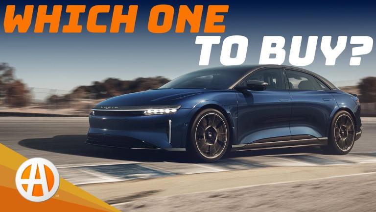 2023 Lucid Air in blue.
